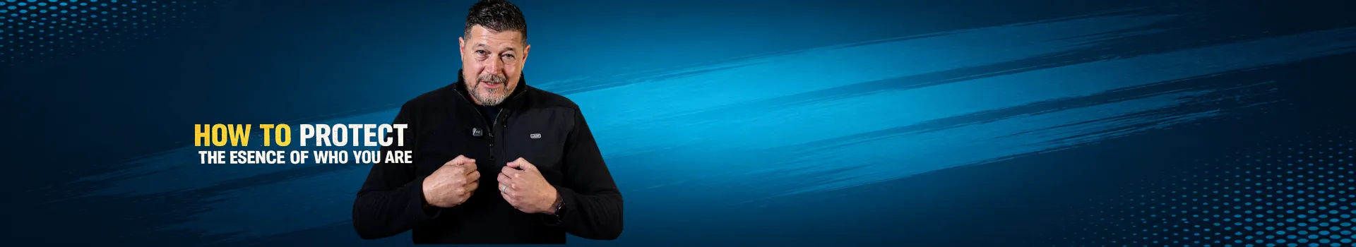 Developing an Enduring Faith That Outlasts the Pressures of Life 1 A wide blue banner featuring a Christian life coach speaking, alongside the text "How to protect the essence of who you are," introducing the journey of building an enduring faith.