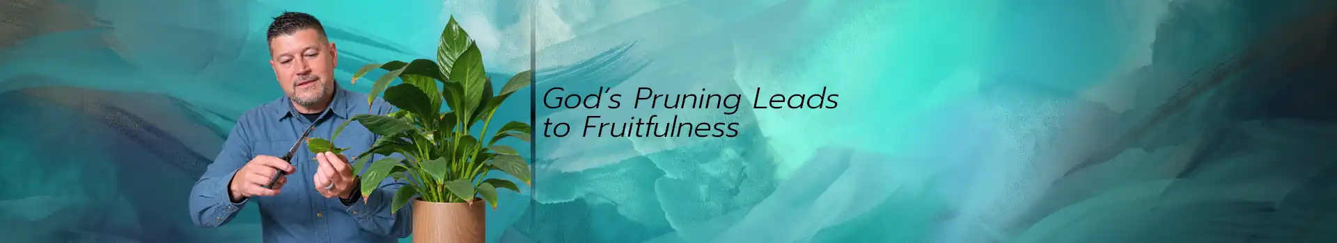 Spiritual Pruning and Fruitfulness with John Veitch demonstrating plant pruning
